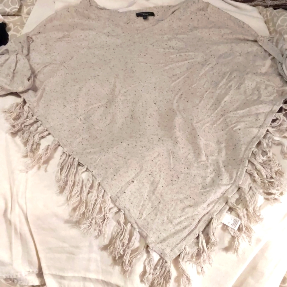 Knit poncho